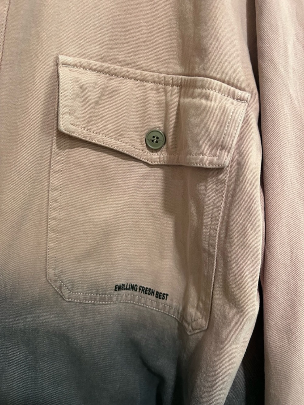 Jtnrb Pink to Gray Ombre Denim Shacket - Picture 2 of 6